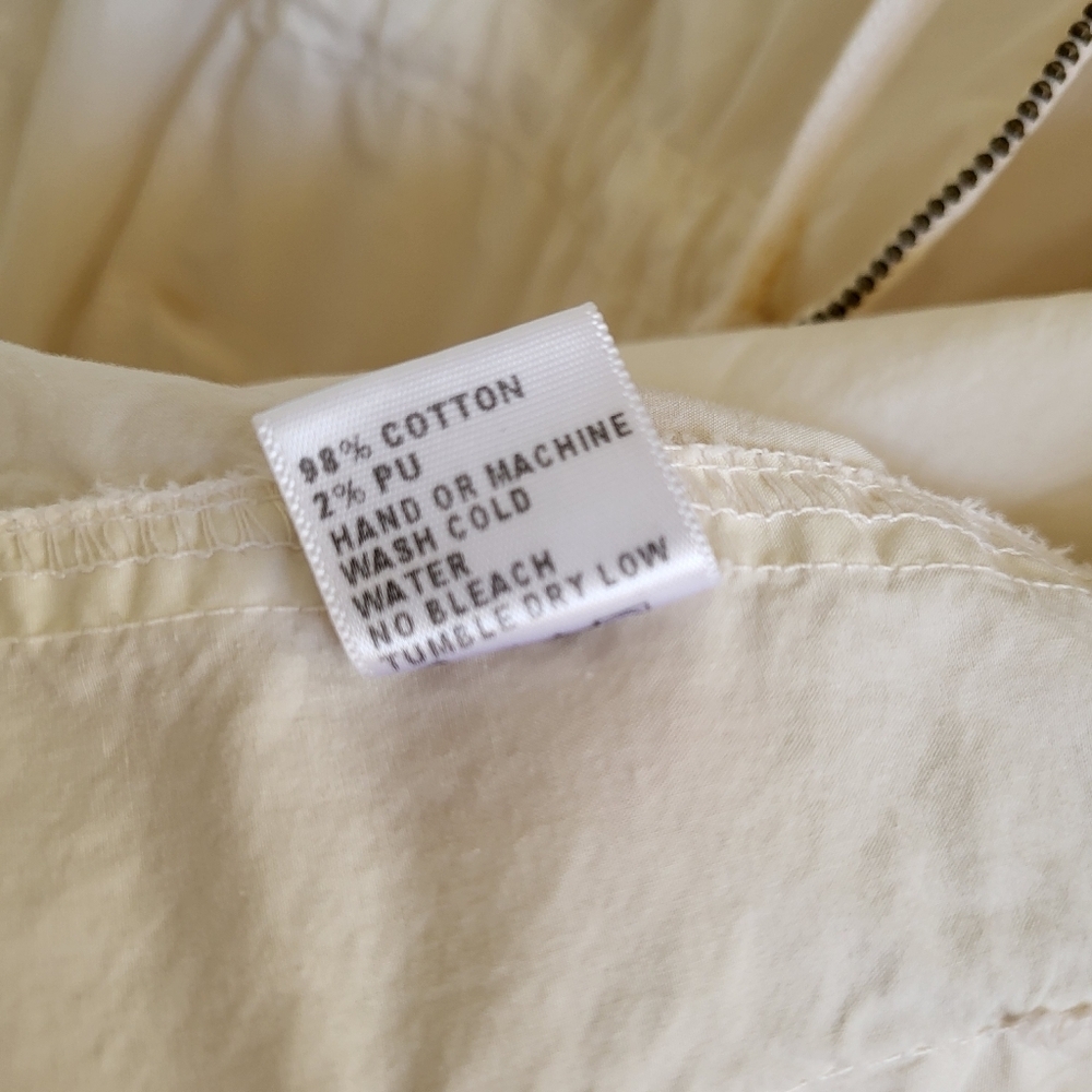 James Perse Off-White Parka zip up Jacket - Picture 4 of 7